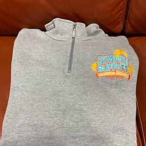 Jimmy Buffett Lounging Lagoon Tour 2012  1/2 Zip Sweatshirt Gray Men’s XL